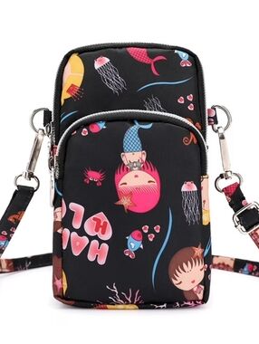 Crossbody Bag Phone Sleeve Concert Venue Festival Adjustable Strap Arm Wrist NWT